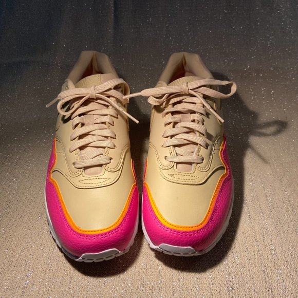 Air Max 1 SE Desert Ore/Laser Fuchsia/Orange Peel - Picture 3 of 9